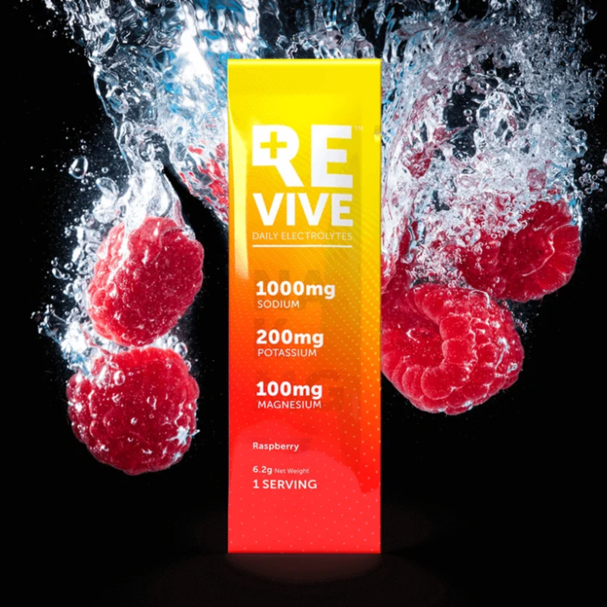Revive Daily Electrolytes Watermelon single sachet - 1000mg Sodium, 200mg Potassium, 100mg Magnesium, 6.2g 1 Serving