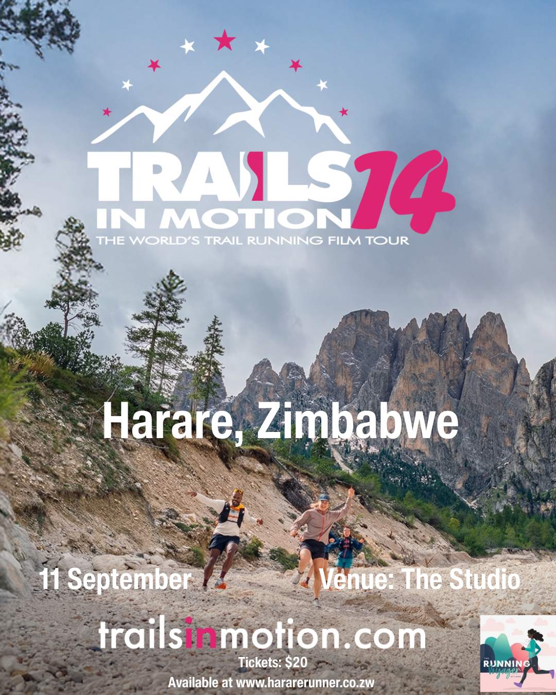 Trails in Motion 14 – Harare, Zimbabwe, 11 September at The Studio