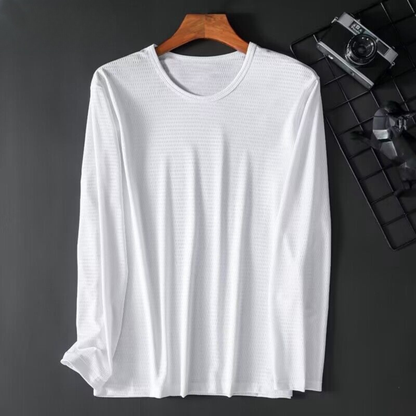 Men's Breathable Long-Sleeve T-Shirt - Black