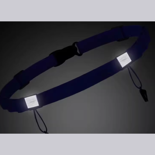 Marathon Race Bib Running Belt - Elastic Reflective Waist Belt for Trail Running and Triathlon