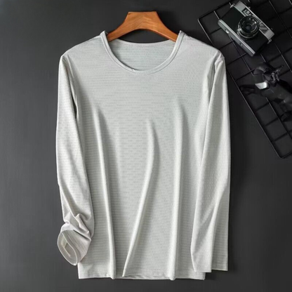 Men's Breathable Long-Sleeve T-Shirt - Dark Grey