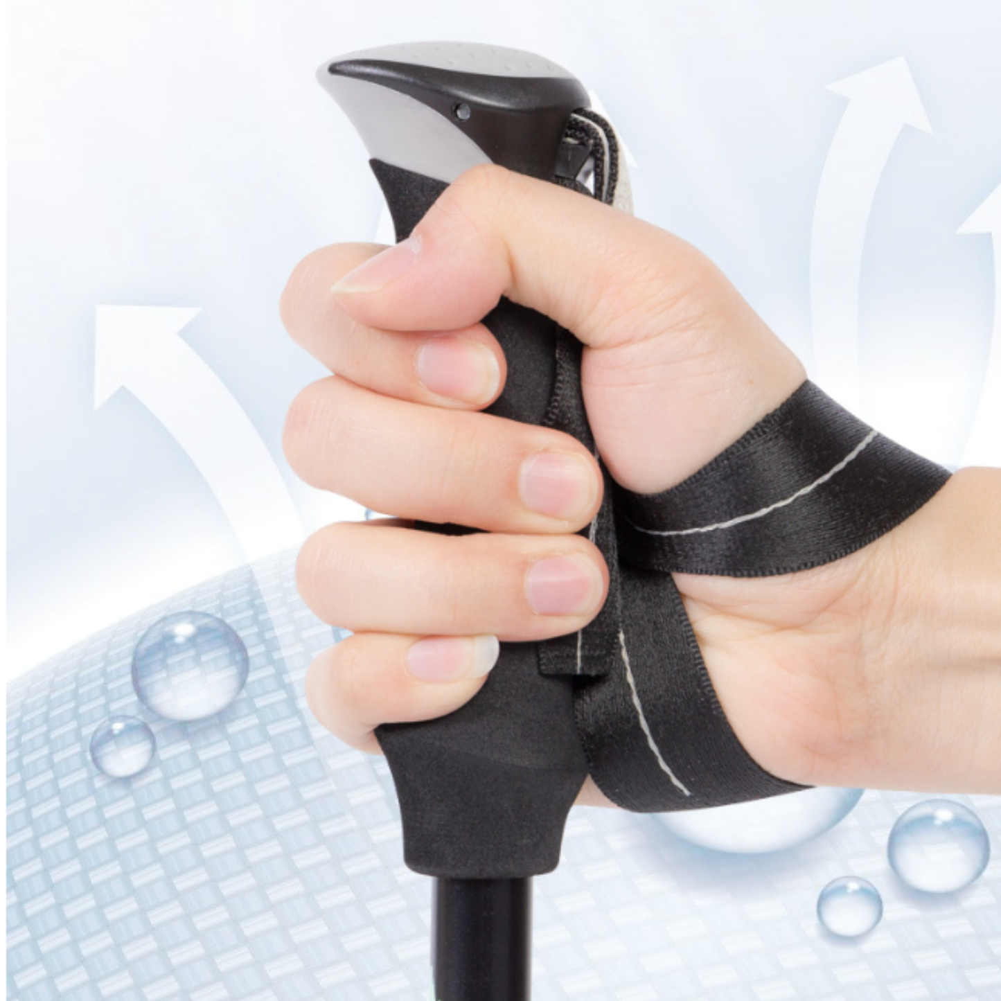 Three-step wrist strap fitting guide