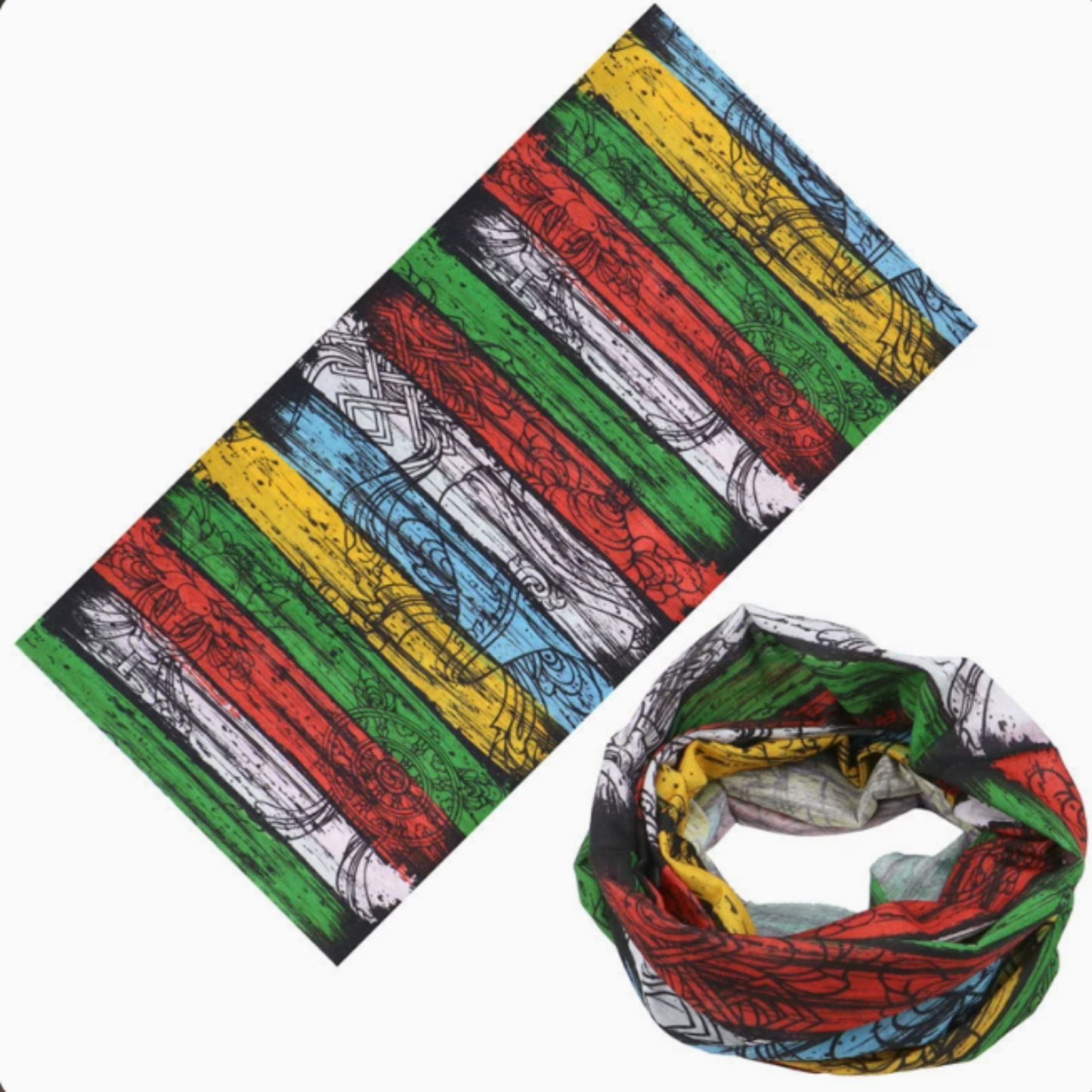 Multifunctional Running, Cycling Neck Gaiter Buff - UV Protection Bandana