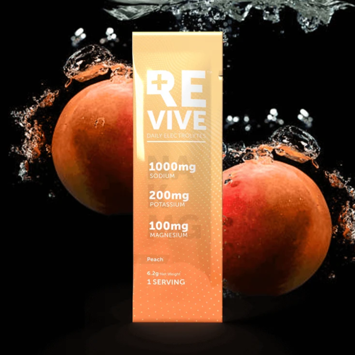 Revive Daily Electrolytes Apple single sachet with green apple submerged in water