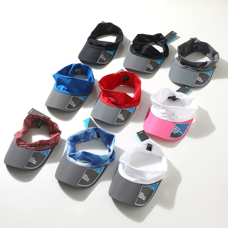 Anti-UV Cooling Visor - Red Paisley