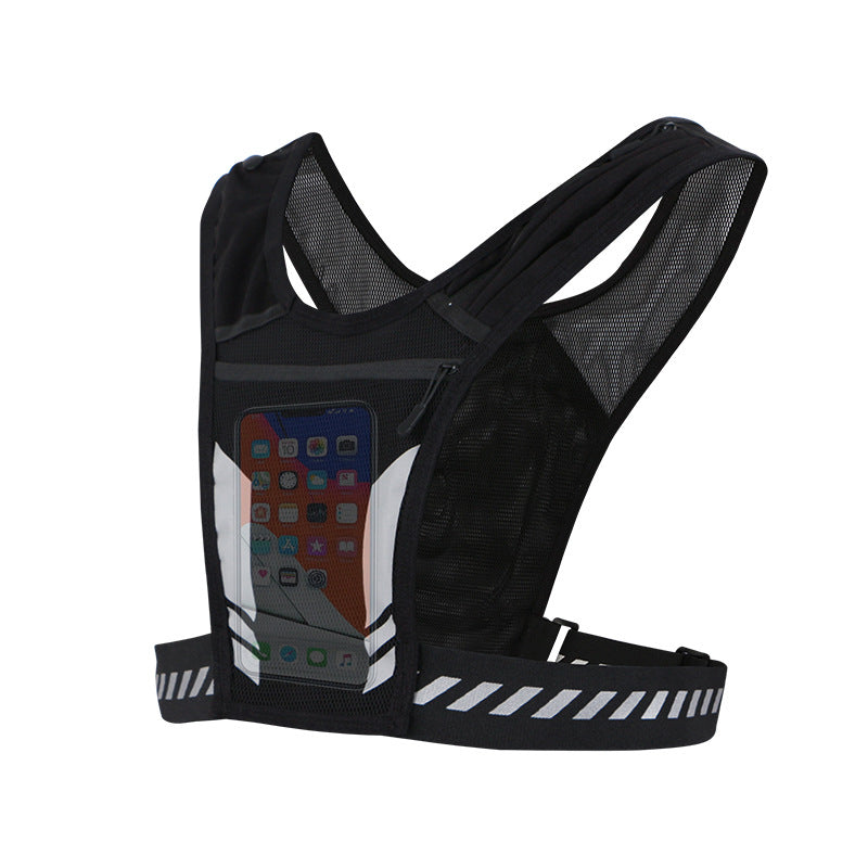 Lightweight Running Phone Vest – Black