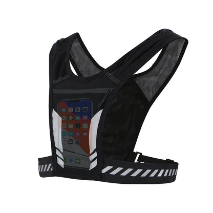 Lightweight Running Phone Vest – Black