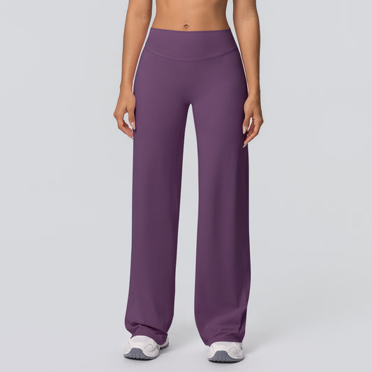 Wide-leg yoga pants in blue