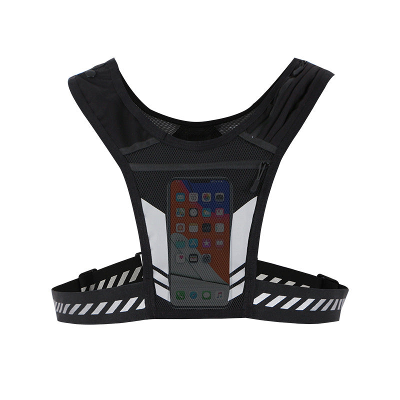 Lightweight Running Phone Vest – Black