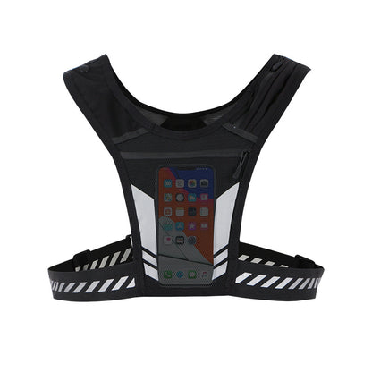 Lightweight Running Phone Vest – Black